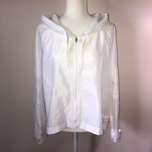 Champion White Windbreaker Jacket